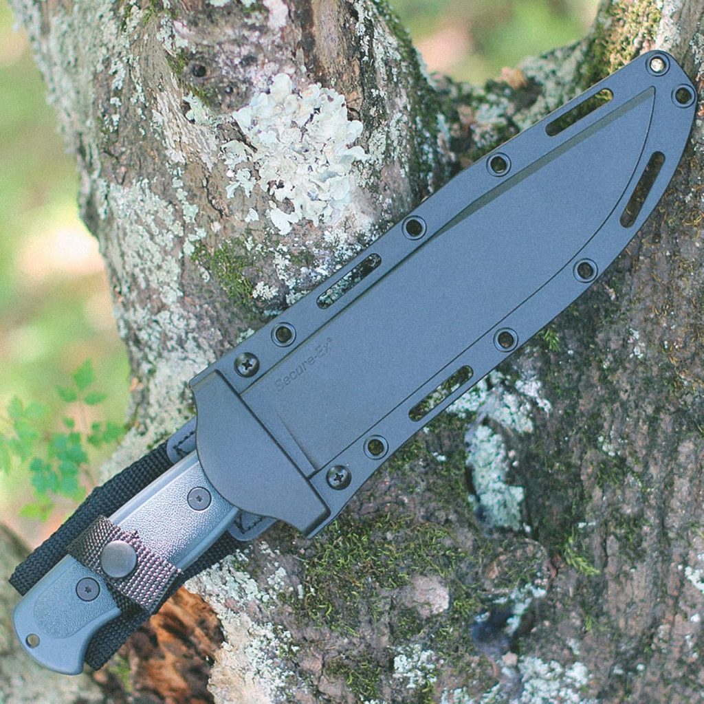 Cold Steel Drop Forged Survivalist 8 52100 High-Carbon Steel Clip Point Fixed Blade EDC Tactical Hunting Utility Knife, 5 Ergonomic Handle, Weather-Resistant Secure-Ex Sheath